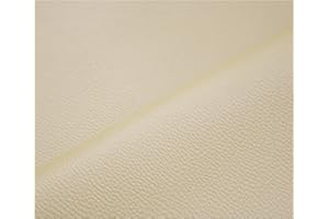 THEFABRICTRADE Premium Faux Leather Fabric Fire Retardant Leatherette Upholstery Waterproof Heavy Duty Leathercloth Material (1/4 Metre (25 x 140cm), Cream Grained)