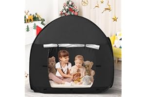 Yabumak Pop up Tent Sensory Tent Blackout Tent for Kids Pop up Den Indoor Tents Kids Playhouse Foldable Play Tent Canvas Childrens Tents for Girls & Boys