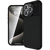 Coverzone iPhone 16 Pro Max ile Uyumlu Silikon Kılıf TPU Negro Silikon Ultra Slim Fit Kılıf İle Uyumlu Karbon Delux Kılıf