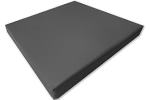 ‎KISSENFABRIK-JUWAN Pflegeleichtes Sitzkissen Stuhlkissen Bankkissen 40x40cm Kunstlederbezug in Gastroqualität (grau)