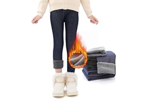 Lymaha Termolegginsy dla dziewcząt, grube legginsy termiczne z podszewką na zimę, bawełniane, ciepłe spodnie dla dzieci i małych dzieci