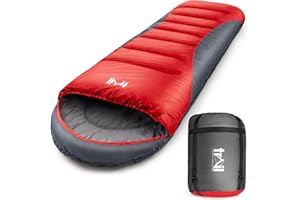 TRAIL OUTDOOR LEISURE Trail Alpine 400 Hooded Sleeping Bag, 3 to 4 Season Extra Warm Double Quilted 400gsm Hollowfibre Filling, Snug Drawcord Hood, Full Length 2 Way Zipper, Single Adult, Lightweight & Compact with Bag