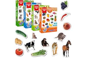 magdum 85 Magneti Bambini - Calamite Frigorifero- Calamite Bambini - Calamite Animali per Bambini- Giochi Bambini 3 Anni- Regalo Bambino 3 Anni- Giochi Magnetici- Animali Giocattolo per Bambini