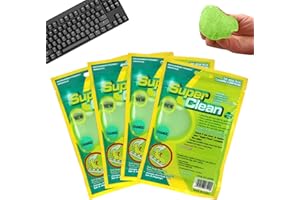 LUPATDY 4 Stück Tastatur Reinigung Keyboard Cleaner, Auto Reinigungsgel, Universeller Reinigungsgel, Wiederverschließbar, Magischer Staubschutzkleber (80g x 4 Grün)