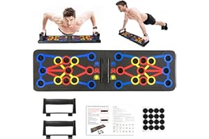 FACAIO Tavola per Flessioni Multifunzione, Pieghevole e Portatile con codice Colore, per Il Fitness e l'allenamento Muscolare del Corpo nella Palestra di casa