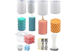 DARKYOUN 6STK Kerzenformen zum Gießen Kerzen Selber Machen set Kerzen Form Silikon Bubble Kerzen Formen Silikonform Kerzen Selber Machen set für DIY Aromatherapie Kerzen Herstellung