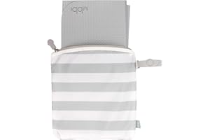 Ubbi On-the-Go Changing Mat with Carrying Bag, Soft and Comfortable Diaper Bag Accessory Must Have for Newborns, Easy to Clean, Portable Changing Pad, Gray