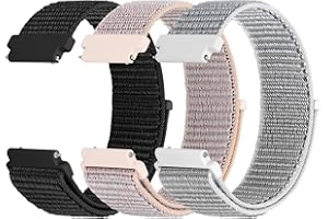 WNIPH 3 Piezas Correas de Nylon para Reloj Compatible con 18mm 19mm 20mm 22mm 24mm, Transpirables, Suaves y cómodas para Hombres y Mujeres