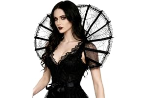 keland Viktorianisch Spitzenkragen Feder Umhang Stola Kragen Halloween Cosplay Accessoire