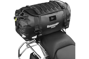 Rhinowalk - Borsa posteriore per moto, borsa asciugatura impermeabile con grande capacità per moto, ideale per campeggio, navigazione, ciclismo, 40L - Nero