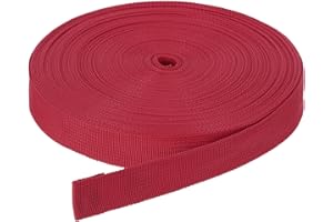 DMiotech Nylon Webbing Belt 10 Yard 25 Yard 50 Yard Length 1" 3/4" 2" 1-1/2" Width Nylon Straps for Sewing Luggage