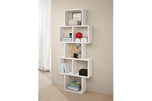 BRATEX Scaffale sospeso Trio 01, scaffale da parete, scaffale da salotto, mensola da parete, scaffale galleggiante (bianco)