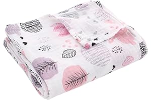 ‎MIRACLE BABY Musselin Babydecke Sommer für Babys Kinder dünne atmungsaktive Sommerdecke Puckdecke Baumwolle Mädchen Junge 115x150cm