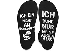 Trustnice Papa Geschenk Geburtstag Socken mit Spruch Ich Bin Nicht Am Schlafen Ich Ruhe Nur Meine Augen Aus,Lustige Socken für Opa Männer Weihnachts Erntedankfest Vatertag Geschenk