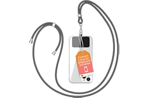 EAZY CASE Chaîne Universelle pour téléphone Portable, adaptée à Tous Les Smartphones, Tour de Cou, Housse avec Cordon, Sangle pour téléphone cellulaire adapté à Toutes Les Pochettes, Anthracite