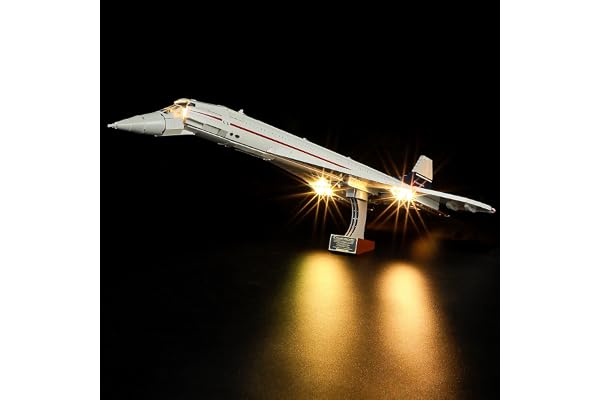 YEABRICKS Lumière LED pour Lego 10318 Icons Concorde Modèle (kit Lego non inclus)