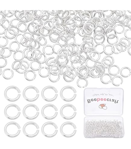 Anneaux De Jonction Argent 925 Soudés 4mm - Lot De 50 Pièces Pour Fabrication Bijoux DIY | Bracelets, Colliers, Boucles D'oreilles - 9