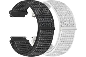 Vodtian Nylonowy pasek 20 mm, kompatybilny z Samsung Galaxy Watch 6/5/4 40 mm 44 mm / Galaxy Watch 5 Pro 45 mm / Watch 6 Classic / Watch 4 Classic / Active 2 / Garmin Vivoactive3/5, sportowy pasek do