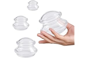 ELERA Silicone Professional Cupping Therapy Set, 4 Cups Anti Cellulite Massage Cup for Muscle Soreness Pain Relief & Injury Recovery