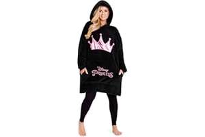 Disney Sweat à Capuche Femme Pull Plaid Oversize en Polaire, Idée Cadeau Femme Minnie Mickey