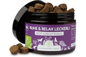 WOLFSBACHER NATUR Wolfsbacher Friandises Calmantes pour Chiens 300g, Anti-Stress Naturel à la Valériane