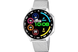 LOTUS Reloj Inteligente Hombre - Smartwatch Hombre de Acero Inoxidable 316l - Resistente al Agua IP65 50050/1 Multi Deportes, Frecuencia Cardiaca, Presión Arterial