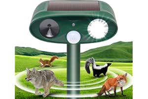 MAGESH Cat Repellent for Gardens uk with Solar Powered Cat Repellent Ultrasonic PIR SensorIP54 Waterproof Dog Repellent Outdoor Squirrel Repellent