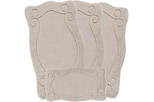 emmahome ROMANY GYPSY WASHABLE 4PCS MAT/RUG SET, CARAVAN/MOBILE HOME TOURER SIZES, 67X120CM, ELVIN Smart (Beige)