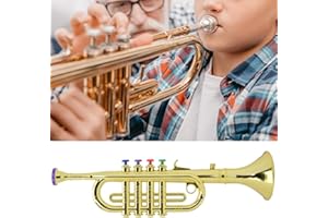 NIIYEN Kindertrompete, Kindertrompete Golden Coated Abs Kinder Vorschule Musik Spielzeug Geschenk Blasinstrument