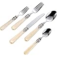 CATHYLIN REVERIE Collection 18/10 Stainless Steel Vintage Flatware set (40, Champagne)