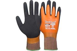 Ruvigrab - Guanto da lavoro impermeabile in lattice | Guanti da giardinaggio | Guanti da lavoro in ambienti umidi, industrie della pesca o dell'agricoltura | Guanto da lavoro uomo e donna