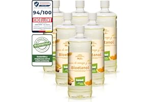 KieselGreen Bioetanol 6 x 1 litro con Fragancia para Chimenea de Etanol, Muchas Variedades – Bioalcohol como Fragancia de Ambiente – Estufas de Bioetanol, Biochimenea Etanol, Ethanol (OZ)