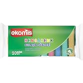 10 Adet Rengarenk Uzun &Ouml;m&uuml;rl&uuml; Bulaşık S&uuml;ngeri, G&uuml;&ccedil;l&uuml; Temizleme G&uuml;c&uuml;, Ekonomik Paket Avantajı,