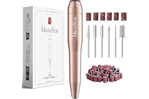 MelodySusie PC120I Nail Drill 20000RPM E File for Beginners, Compact Electric Nail Files Portable Nail Drill Machine Manicure Pedicure Set for Acrylics Nails and Gel Nails , Gold