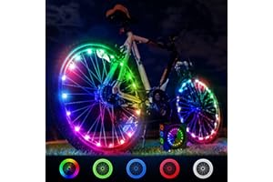 EUCOCO Bike Lights Kids, Outdoor Toys for 7 8 9 Year Old Boy Girl Gift For 6-14 Year Olds Boys Toys Age 6-15 Camping Accessories Christmas Decorations Gifts Led Light Strips Cycle Lights Multicolor