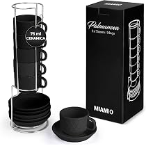 Sendez Set 6 Bicchieri Per Espresso In Vetro Pressato - 90 Ml, Trasparenti, Lavabili In Lavastoviglie, Eleganti Per Casa E Bar