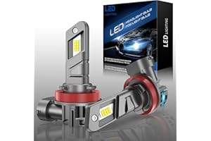 AUXIRACER Ampoule H11/h8/h9 LED Sans Polarité,16000LM 50W 6500K Blanche Xénon 500% Lumineux Phares LED HB3 Voiture et Moto,Remplacement Halogène pour Feux de Route et de Croisement (H11/H8/H9)