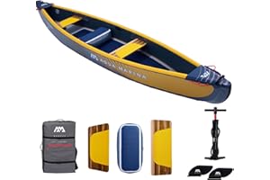 aqua marina Tomahawk Air-c-High Pressure Speed Canoe Canoë Gonflable Unisexe, Jaune, L