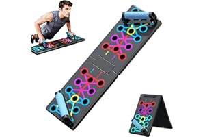 XIRUIUBAO Tavola per Flessioni Attrezzi Push Up Board con Maniglie Antiscivolo in Silicone,Pieghevole Multifunzionale Pettorali Attrezzi con Base Antiscivolo per Allenamento Muscolare Fitness