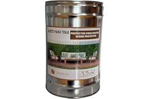 LYSSOLEN - Aceite de Teka para Madera Exterior con Filtro UV - Protección Superior para Muebles de Exterior - Realza el Brillo y la Durabilidad de la Madera - Nutre y Cuida la Madera 5 Litros