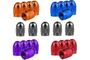 Senven 25 Tapa Antipolvo de la válvula de aleación de Aluminio de Color para Motocicletas, Camiones, Bicicletas, para Evitar Fugas de Aire: Cubierta de válvula de neumático, Tapa de la válvula.