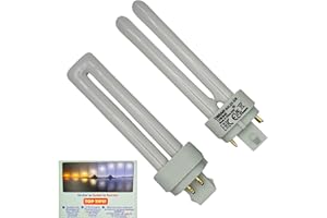 LevoLutz G24Q-1 4 Pin Light Bulbs Bundle with Osram Dulux D/E 13W 840 4 Pin, Pack of 2, Includes Colour Temperature Info Card.
