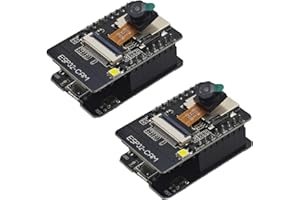 TANMOTE ESP32-CAM Borad, 2.4Ghz WiFi/Bluetooth Development Board Dual Core DC 5V Micro USB Interface Camera Module Compatible with Arduino, 4/8M PSRAM (Pack of 2)