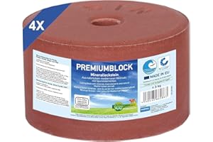 imima Pierre à lécher minérale Cheval PREMIUMBLOCK Kit de Pierres à lécher salées 4 x 3kg - Pierre à lécher salée pour Chevaux Moutons chèvres gibier et Boeuf - Pierre à lécher salée minérale