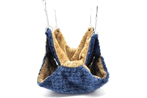RatsLive® Nagetier Hängematte/Kleintierbett für Ratten, Hamster, Chinchillas und Eichhörnchen 33 × 33 cm (Blau)