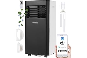 Echos Klimaanlage 3in1 WIFI mobil Fensterabdichtung mit Abluftschlauch 24h Timer Fernbedienung 9000 BTU 3 Modi Aircooler Klimagerät mobile Klimaanlage Air Cooler Klima Anlage Air Conditioner