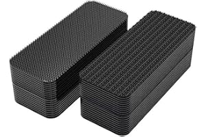 POHOVE 24 Pcs Carpet Grippers,Rug Gripper For Carpeted Floor,Rug Carpet Gripper Keep Your Rug in Place, Make Corner Flat, Washable and Reusable. (25mm x 100mm)