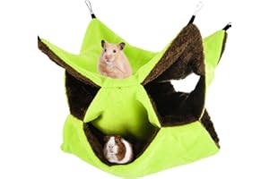 olyee Meerschweinchen Hängematte, Hängematte für Kleintiere, Kuschelhöhle Meerschweinchen, Weiche und Warme Haustiere Käfig Haustier Hängematte für Hamster, Frettchen Käfig