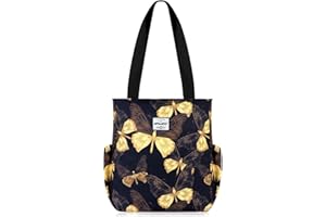 HAWEE Moda Mujer Bolsa de Hombro con Cremallera Ligera Bolso Totalizador Multicolor Bolso de Bandolera Grande Bolsa de Compras Impermeable Bolsa de Mano para Trabajo Yoga Playa Vida Diaria Escuela
