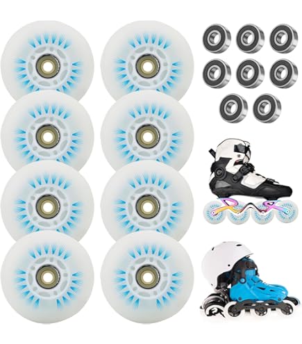 JCCHT Lot 8 Roues Roller Ligne 72 Mm 76mm 80 Mm 83a, Roues